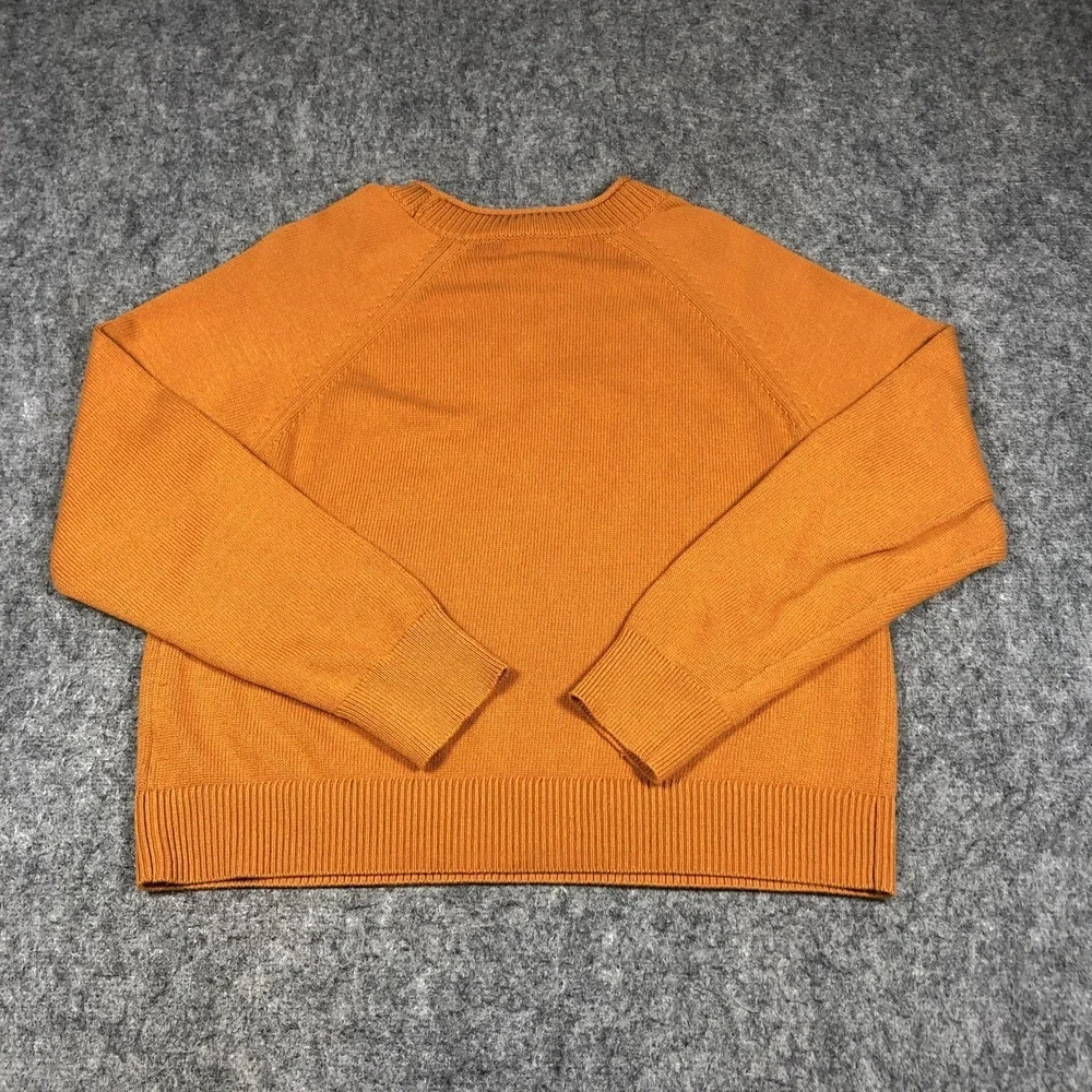 Banana Republic Sweater Mens XL Orange Cotton Blend Crewneck Knit Pullover